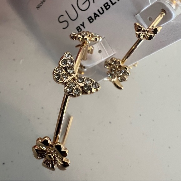 SUGARFIX by BaubleBar Butterfly Hoop Earrings - Picture 5 of 5